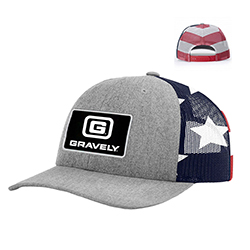RICHARDSON TRUCKER CAP WITH STARS AND STRIPES